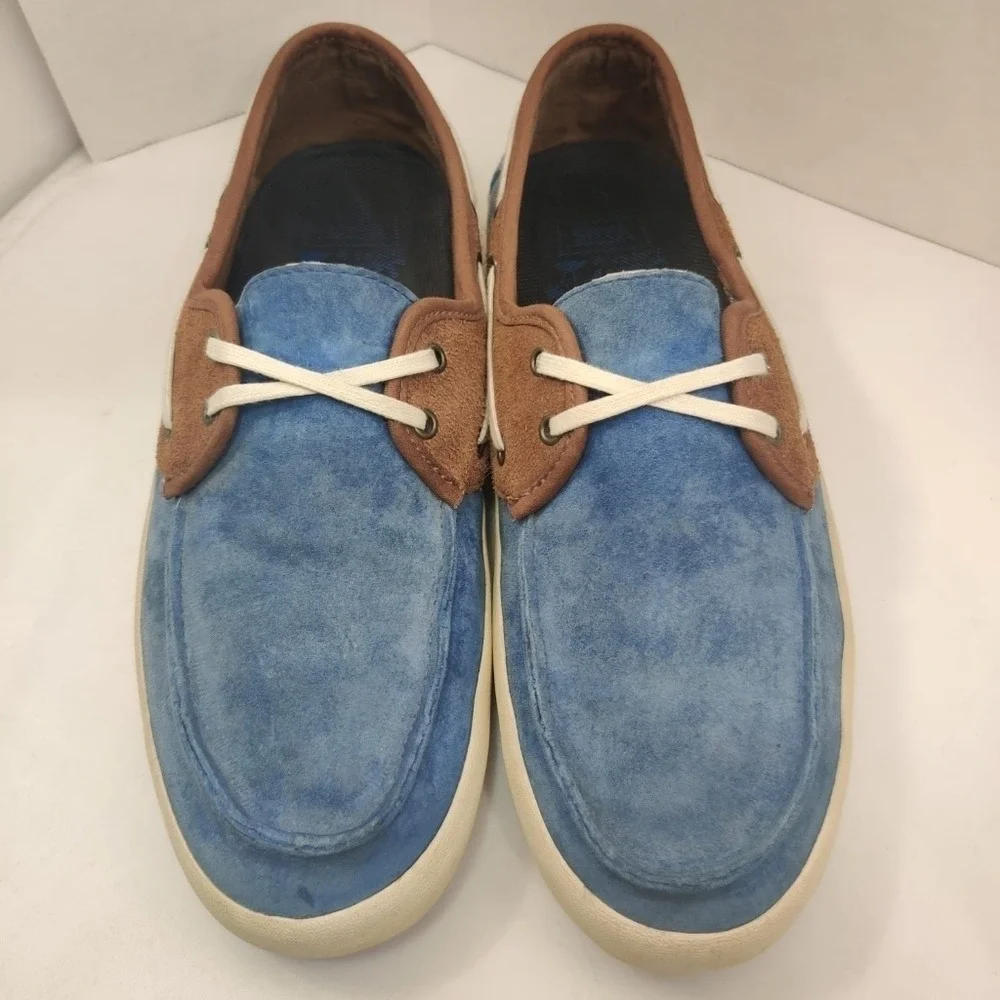 VANS Chauffeur 2.0 Boat Shoes Suede Two Tone Men's 7.5 Preppy Nautical Surf Line